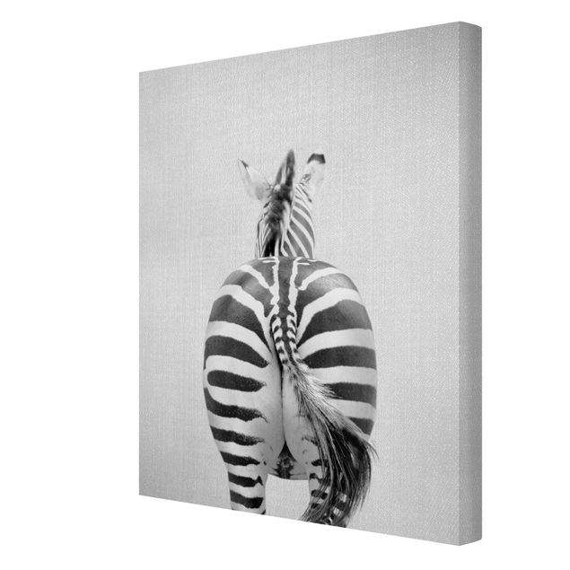 Obrazy na płótnie zebra Zebra From Behind Black And White