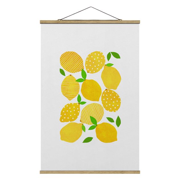 żółty obraz Lemony z kropkami