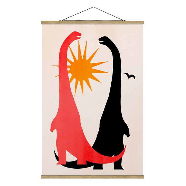 Obrazy artystów Dwa dinozaury w promieniach słońca