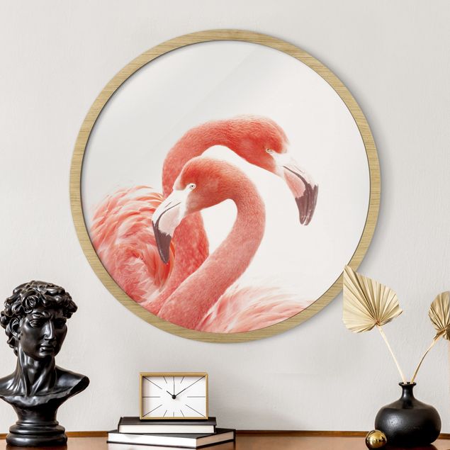 Obrazy w ramie zwierzęta Two Flamingos