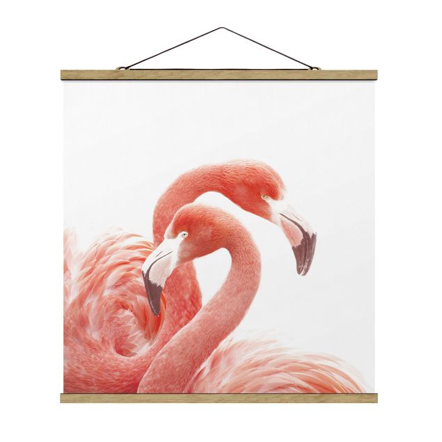 Obrazy ze zwierzętami Dwa flamingi